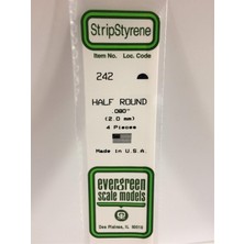 Evergreen 243 2,50*355 mm Yarım Daıre CUBUK-3ADET -Beyaz