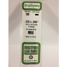 Evergreen 189 3,20*6,30*355 mm Köşeli Çubuk-5 Adet -Beyaz