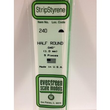 Evergreen 240 1,00*355 mm Yarım Daıre CUBUK-6ADET -Beyaz