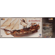 Occre 13000 1/85 Ölçek, La Candelaria, 70 Cm. Yelkenli Akdeniz Bomba Gemisi, Ahşap Model Kiti