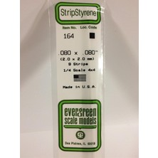 Evergreen 164 2,00*2,00*355 mm Köşeli Çubuk-9 Adet -Beyaz