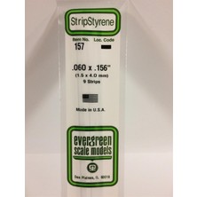 Evergreen 157 1,50*4,00*355 mm Köşeli Çubuk-9 Adet -Beyaz
