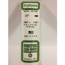 Evergreen 167 2,00*4,00*355 mm Köşeli Çubuk-8 Adet -Beyaz