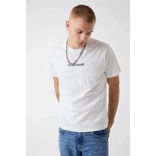 Guess Jeans Slim Fit Erkek Tişört M6GIZ3KE942 Beyaz