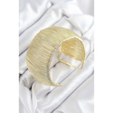 Valeo Pirinç Tel Sarma Model Gold Renk Kadın Bileklilk 5886 - 8708-4670