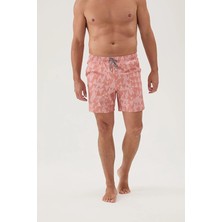 Cottons &amp; Clouds Beli Lastikli Regular Fit Su Itici Ip Bağlamalı Erkek Iki Yan Cep Detaylı Özellikli Mayo Şort CC0702 Desenli