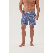Cottons &amp; Clouds Beli Lastikli Regular Fit Su Itici Ip Bağlamalı Erkek Iki Yan Cep Detaylı Özellikli Mayo Şort CC0703 Desenli