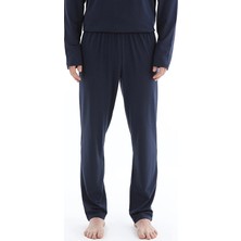 Cottons &amp; Clouds Lastikli Bel Loose Fit Pamuk-Modal Erkek Pijama Altı CC6133 Lacivert