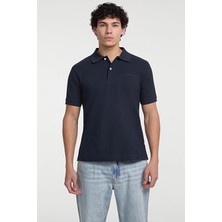 Guess Jeans Erkek Regular Fit Polo Yaka Tişört M4BP29KCJV1 Lacivert