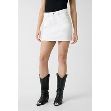 Guess Jeans Kadın Etek W6RD0QD6521 Beyaz