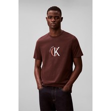 Calvin Klein Jeans Erkek Tişört LV14RE829G Kahverengi