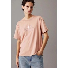 Calvin Klein Jeans Kadın Tişört J20J224798 Pembe