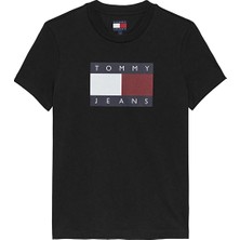 Tommy Jeans Kadın Tişört DW0DW22562 Siyah