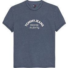 Tommy Jeans Erkek Tişört DM0DM22328 Mavi