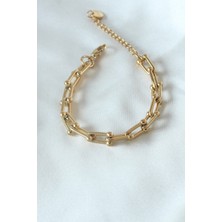 Valeo 316L Çelik Gold Renk Tifany Model Kadın Bileklik 5886 - 3889-5442