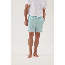 Cottons &amp; Clouds Beli Lastikli Regular Fit Su Itici Ip Bağlamalı Erkek Iki Yan Cep Detaylı Özellikli Mayo Şort CC0722 Bulut Mavisi