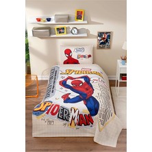 Özdilek Spiderman Web Slinger Tek Kişilik Lisanslı Lastikli Çarşaf Çocuk Pike Takımı