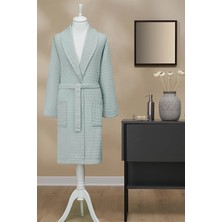 Özdilek Textured Waffle Şal Yaka Bornoz