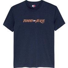 Tommy Jeans Erkek Tişört DM0DM22548 Mavi