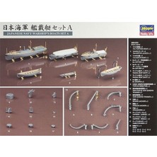 Hasegawa QG19 72119 1/350 Ölçek, Japon Donanması Savaş Gemisi Botları Seti A, 6 Adet, Plastik Model Kiti