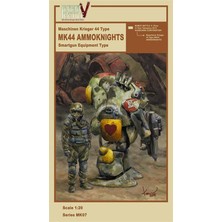Hasegawa MK07 64007 1/20 Ölçek, Robot Battle V Type MK44 Ammoknights, Maschinen Krieger Serisi, Bilim Kurgu Plastik Model Kiti