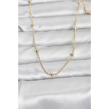 Valeo cm 14K Gold Renk Top Zincir 60 cm Kadın Kolye 5886 - 5231-4232
