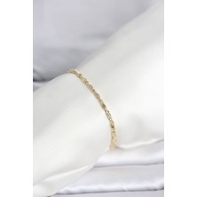 Valeo cm 14K Gold Renk Burgu Zincirli Model Kadın Bileklik 5886 - 1948-4587