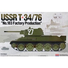 Academy 13505 1/35 Ölçek, Sovyet T-34/76 NO.183 Factory Product Tankı, Plastik Model Kiti