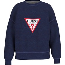Guess Jeans Kadın Sweatshirt W5YQ12KCXQ1 Lacivert