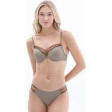 Shefame Kadın Üç Biyeli Kaplı Bikini Takımı 261BT718BN Bej