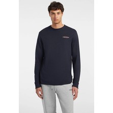 Guess Jeans Erkek Regular Fit Sweatshirt M4YI54K8HM0 Lacivert