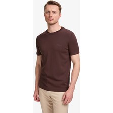 Pierre Cardin Slim Fit Erkek Tişört Pu 10700 Kahverengi