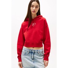 Tommy Jeans Kadın Sweatshirt DW0DW21408 Kırmızı