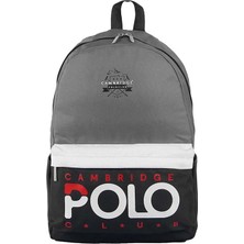 CPC Vkn 3018 Cambridge Polo Club Preppy Tek Bölme Sırt Çantası Gri