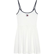 Tommy Jeans Kadın Elbise DW0DW22335 Beyaz