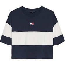 Tommy Jeans Kadın Tişört DW0DW18706 Mavi
