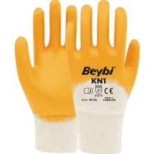 Beybi Sarı-Beyaz Nitril Eldiven Kn-1 No:10 (5 ADET)