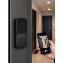 Mey İthalat Mey Ithalat® Wi-Fi Akıllı Görüntülü Kapı Zili | Hd Kamera, Gece Görüşü ve Telefon Bildirimli