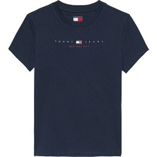 Tommy Jeans Kadın Tişört DW0DW21422 Mavi