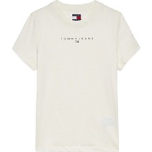 Tommy Jeans Kadın Tişört DW0DW21550 Beyaz