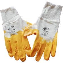 Aky Classic Nitril Eldiven Sarı-Beyaz Pn5 No:9