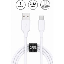 Winex Gfuz CA58 2.4A UsbA to Type-C Data ve Hızlı Şarj Kablosu Beyaz