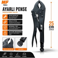 Mf Tools Kilitlenebilir Mekanizmalı 10'' Siyah Ayarlı Pense