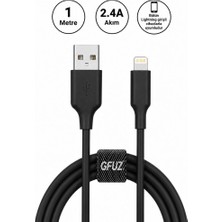 Winex Gfuz CA58 2.4A UsbA to Lightning Data ve Hızlı Şarj Kablosu Siyah