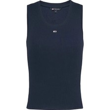 Tommy Jeans Kadın Tişört DW0DW20673 Lacivert