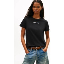 Tommy Jeans Kadın Tişört DW0DW22277 Siyah