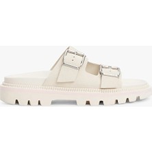 Tommy Jeans Kadın Double Strap Sandal Suede Terlik EN0EN02797ACG Bej