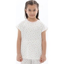 Funfair Regular Fit Bisiklet Yaka Düz Paça Kız Çocuk Pijama Takımı 261KC503SV Ekru