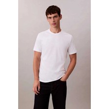 Calvin Klein Jeans Erkek Tişört LV04RD254G Beyaz