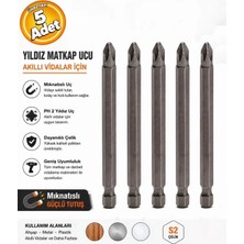 Zimak ZMK-1423 Ph 2X100 mm Mıknatıslı Manyetik Vida Sıkma Ucu Matkap Ucu (5 Adet)